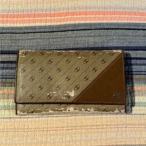 Vintage Gucci Accessory Collection Monogram coated leather wallet